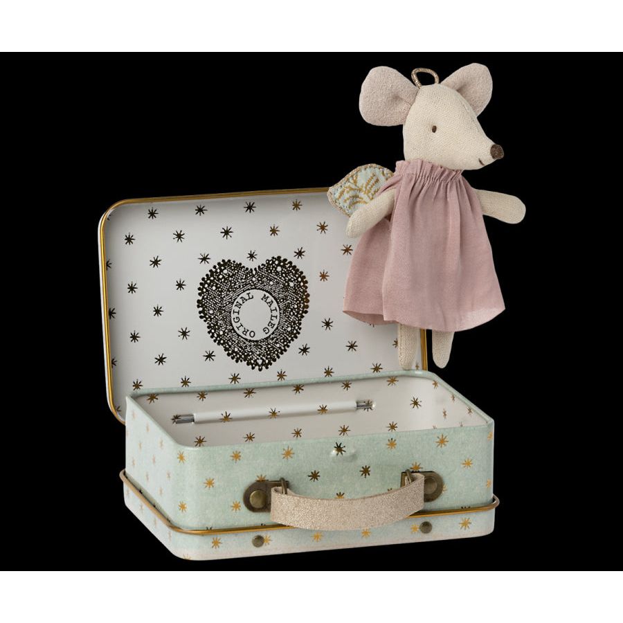Angel Mouse in Suitcase